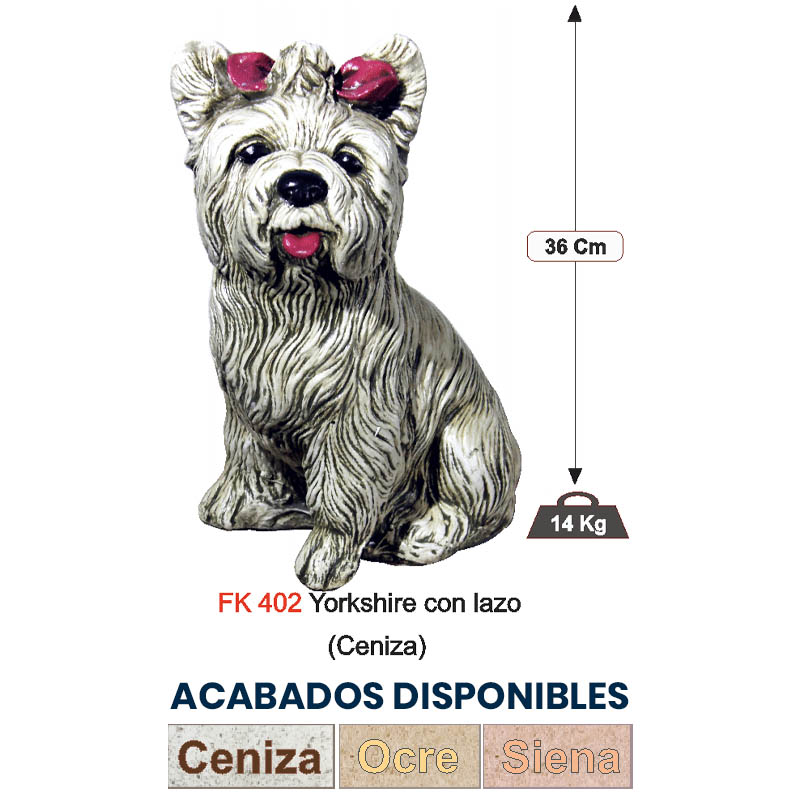 YORKSHIRE CON LAZO (CENIZA)