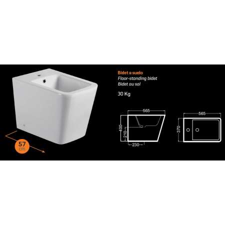 BIDET A SUELO NARANJA/GINEBRA