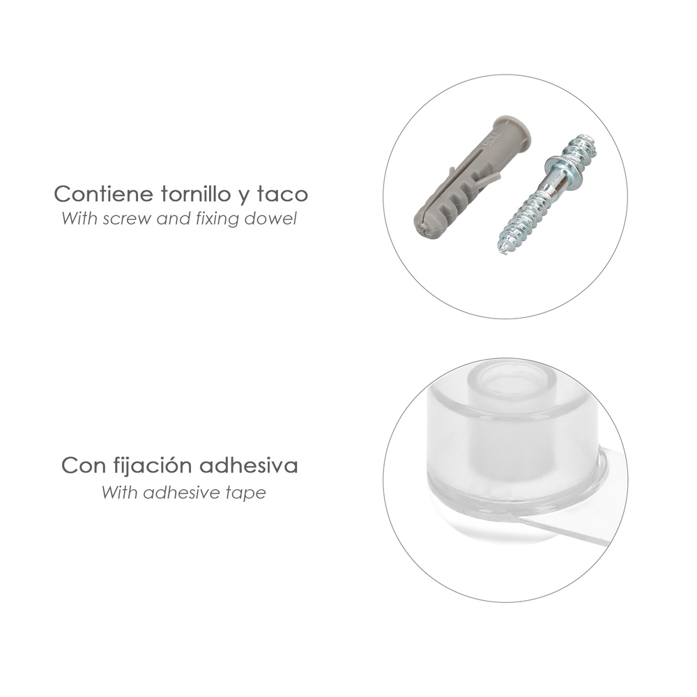 TOPE PUERTA ADH RETENEDOR TRANSPARENTE