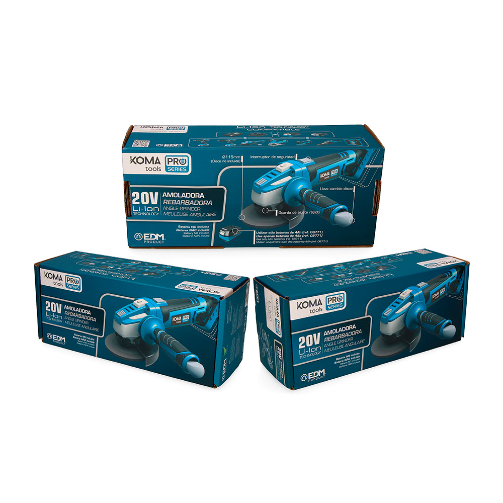 AMOLADORA 20V (SIN BATERIA Y CARGADOR) KOMA TOOLS PRO SERIES BATTERY EDM
