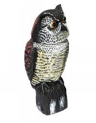 BUHO ESPANTAPAJAROS CABEZA GIRATORIA