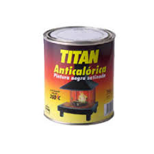 TITAN PINTURA ANTICALORICA NEGRO MATE 750 ML