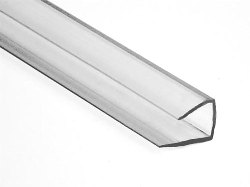 PERFIL U CIERRE POLICARBONATO 10MM A 2,10MTS INCOLORO