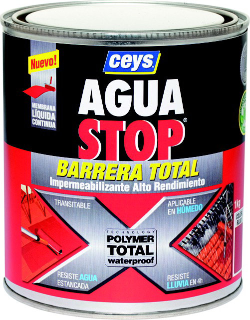 IMPERMEABILIZANTE AGUA STOP BARRERA TOTAL 1KG ROJO**