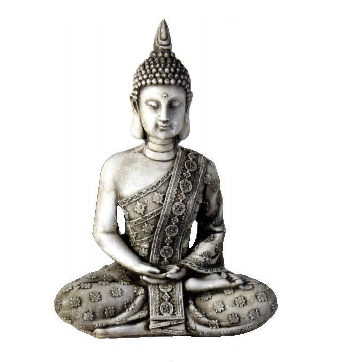 BUDA ORACION PEQUEÑO (CENIZA)