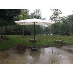 PARASOL RECT.CON MANIVELA MOD.CALETA BEIGE 300X200X38