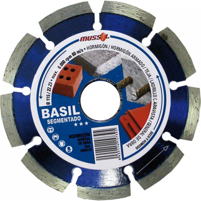 DISCO DIAMANTE BASIL SEGMENTADO 115MM EJE 22,2M