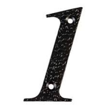 NUMERO 1 4&quot; ACERO NEGRO (D)