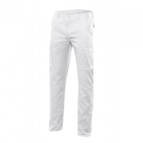 PANTALON MULTIBOLSILLO STRETCH BLANCO