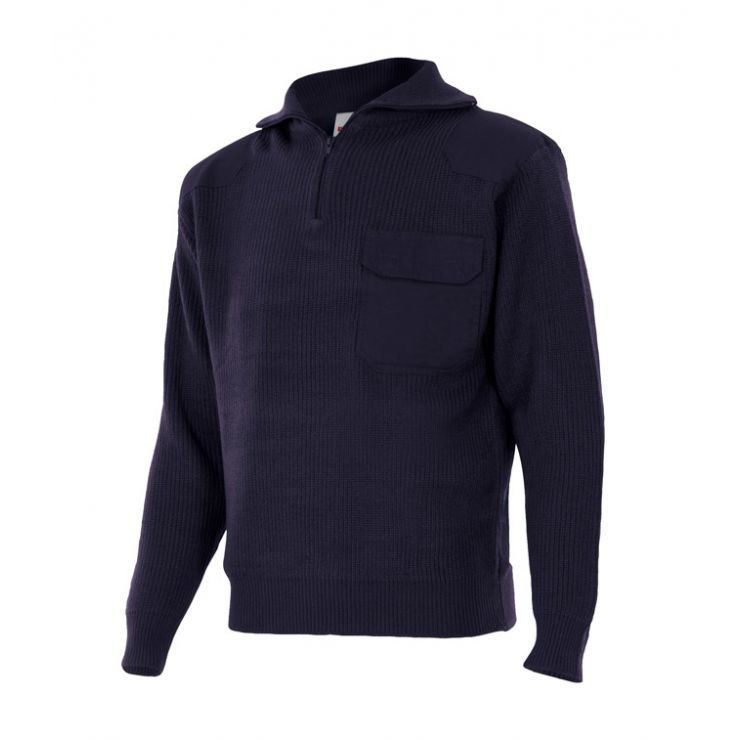 JERSEY DE PUNTO CREMALLERA AZUL MARINO