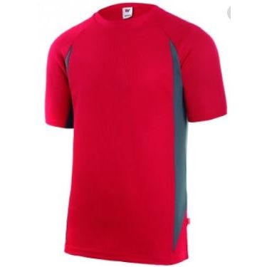 CAMISETA TECNICA BICOLOR M/C ROJO/GRIS