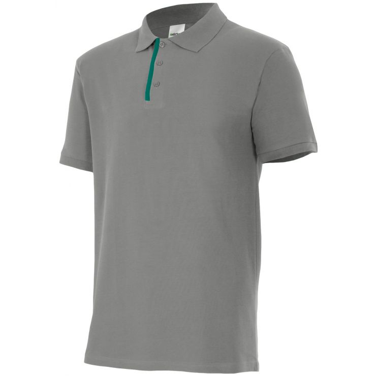 POLO DE MANGA CORTA GRIS
