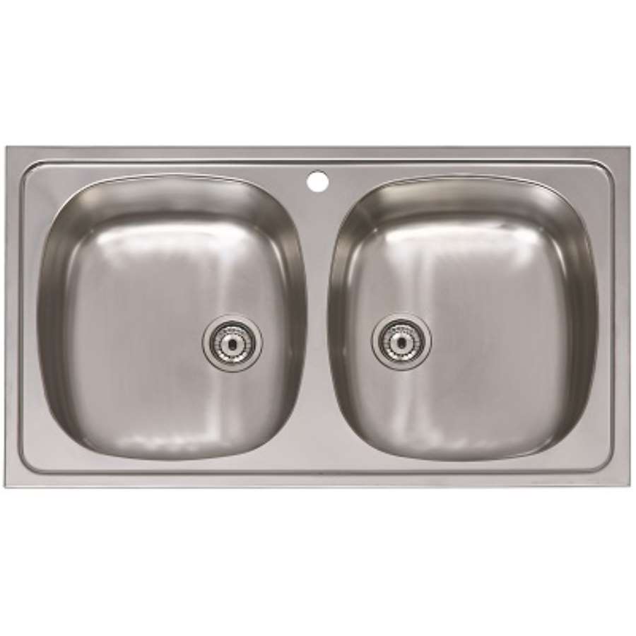 FREGADERO INOX ARES 2 SENOS 80X45 O &quot;VG&quot;