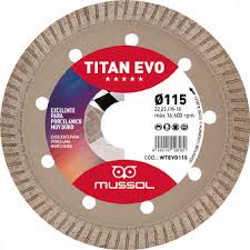 DISCO DIAMANTE TITAN EVO 115MM EJE 22,23MM