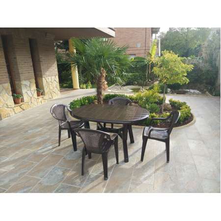 SILLON MONOBLOCK RESPALDO BAJO CHOCOLATE