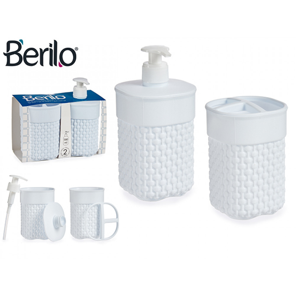 JUEGO 2 PZS BAÑO BLANCO PLASTICO