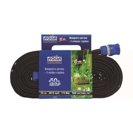 ROLLO DE 15 M. DE MANGUERA POROSA CON CONECTORES