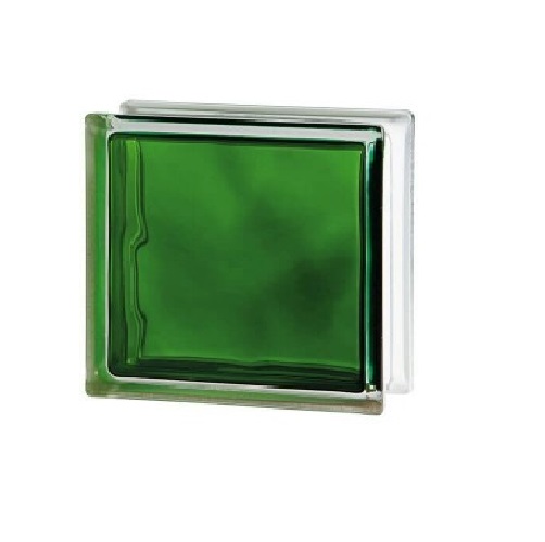 BLOQUE DE VIDRIO ONDULADO VERDE OSCURO