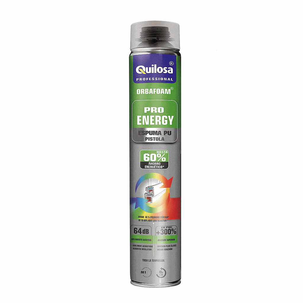ESPUMA POLIURETANO ORBAFOAM PRO ENERGY PISTOLA 750 ML