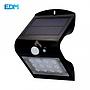 APLIQUE SOLAR 1,5W 220 LUMEN RECARGABLE SENSOR DE PRESENCIA (2-6M) COLOR NEGRO EDM